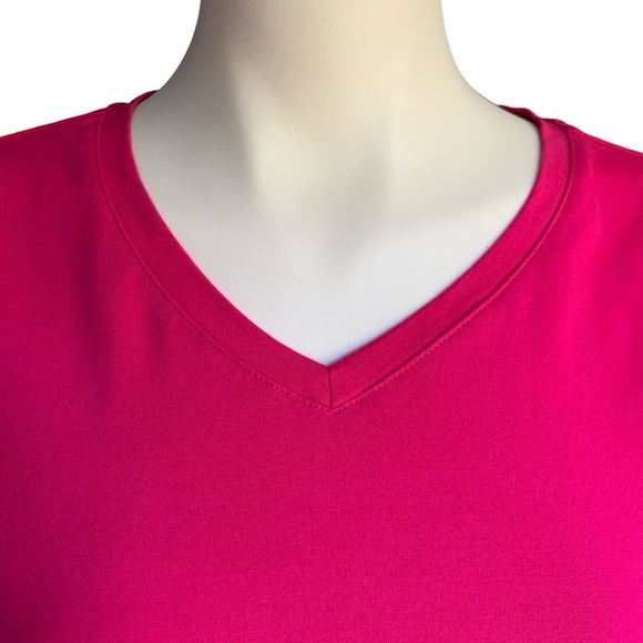 2/$10 MOVING SALE Weatherproof Vintage Women's 3/4 Sleeve V Neck T-shirt Pink - Picture 7 of 15
